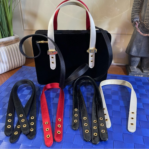 Fendi Handbags - Rare Fendi Borsa 2 Manici Piccola
Velluto Liscio w/5 Interchangeable Str…